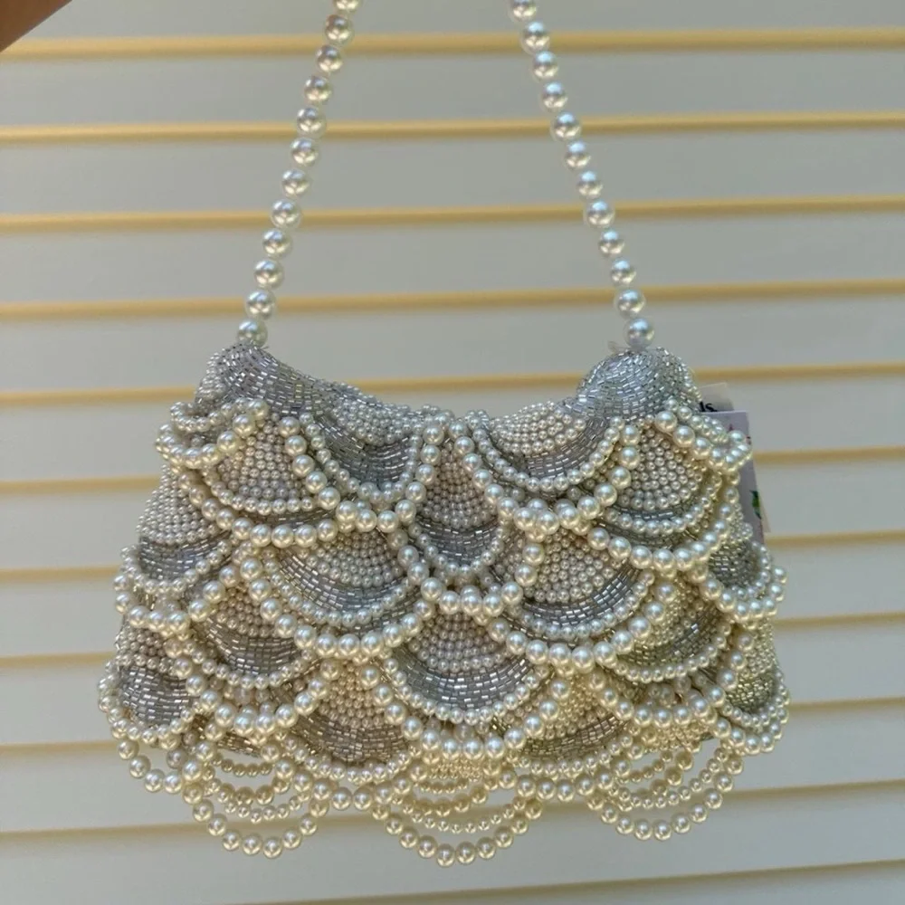 TJ Maxx Marshall’s viral Pearl Beaded Shoulder Bag with intricate detail - Picture 1 of 4